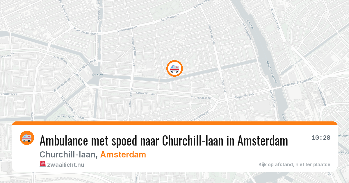 Ambulance met spoed naar Churchill-laan in Amsterdam — 22 jul 2026