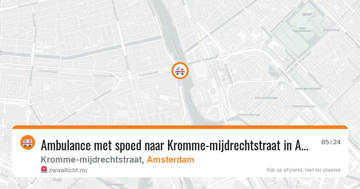 Ambulance met spoed naar Kromme-mijdrechtstraat in Amsterdam — 22 jul 2026