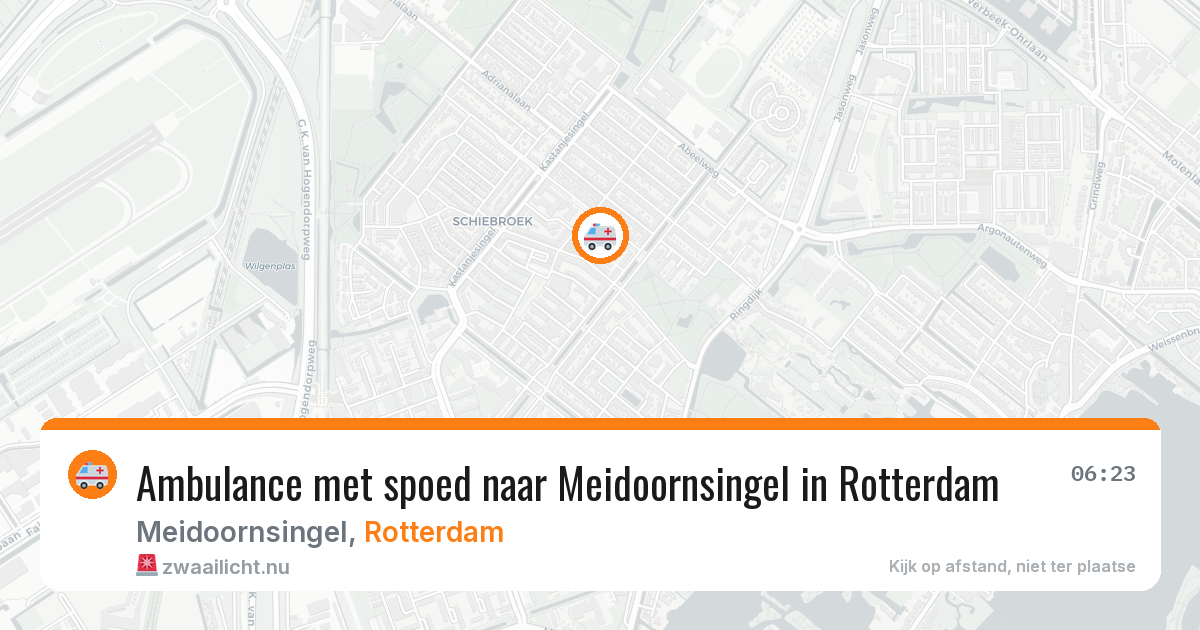 Ambulance met spoed naar Meidoornsingel in Rotterdam — 22 jul 2026