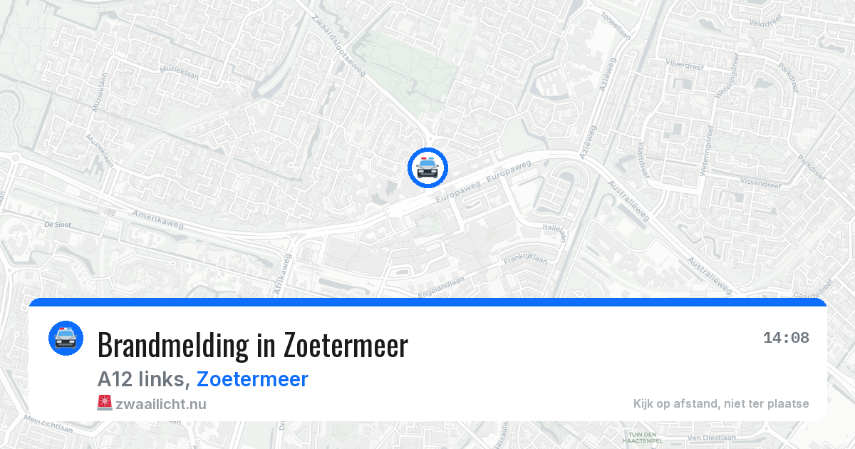 Brandmelding in Zoetermeer — 25 jul 2026