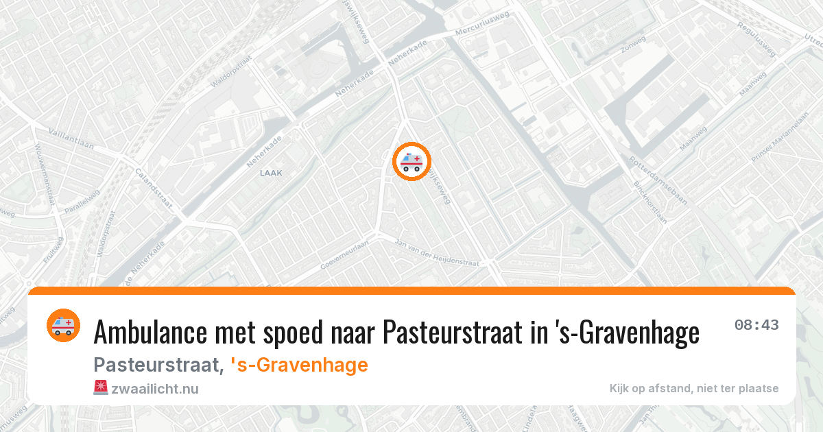 Ambulance met spoed naar Pasteurstraat in 's-Gravenhage — 9 mei 2026