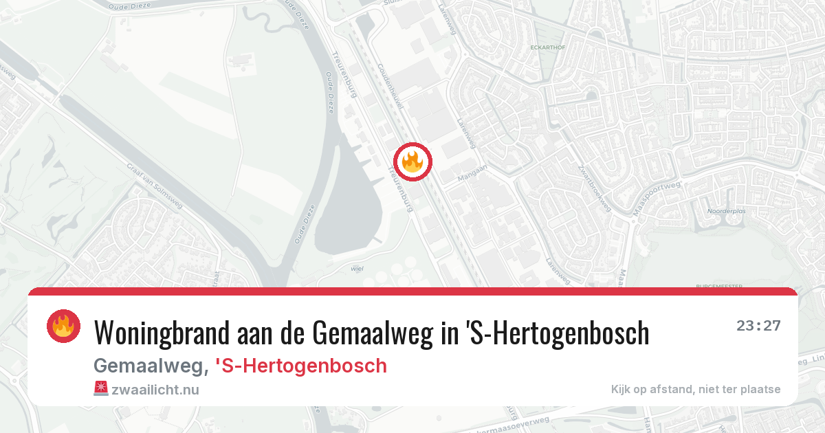 Woningbrand aan de Gemaalweg in 'S-Hertogenbosch — 19 jan 2026