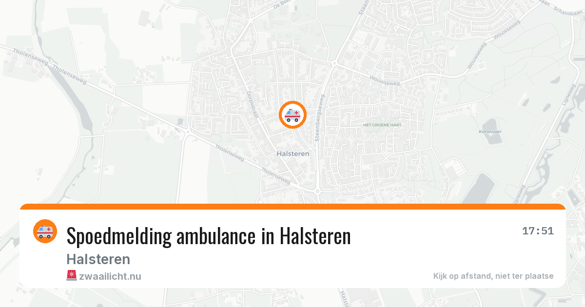 Spoedmelding ambulance in Halsteren — 7 mei 2026