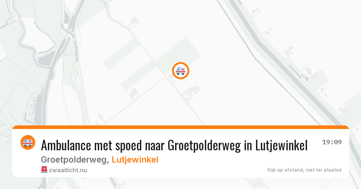 Ambulance met spoed naar Groetpolderweg in Lutjewinkel — 22 apr 2026