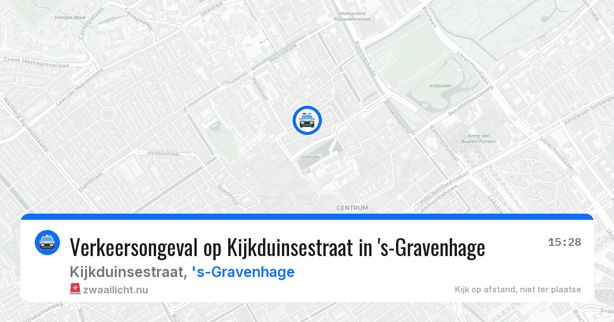 Verkeersongeval op Kijkduinsestraat in 's-Gravenhage — 21 jan 2026