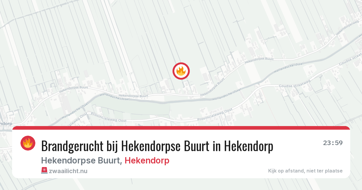 Brandgerucht bij Hekendorpse Buurt in Hekendorp — 25 mei 2026
