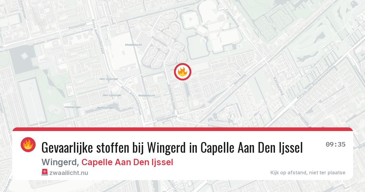 Gevaarlijke stoffen bij Wingerd in Capelle Aan Den Ijssel — 13 mei 2026