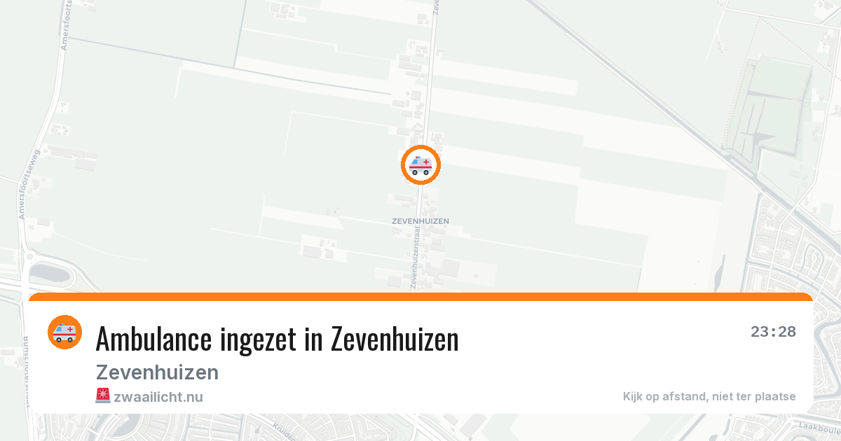 Ambulance ingezet in Zevenhuizen — 8 mrt 2026