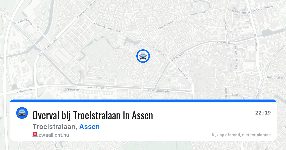 Overval bij Troelstralaan in Assen — 20 jul 2026