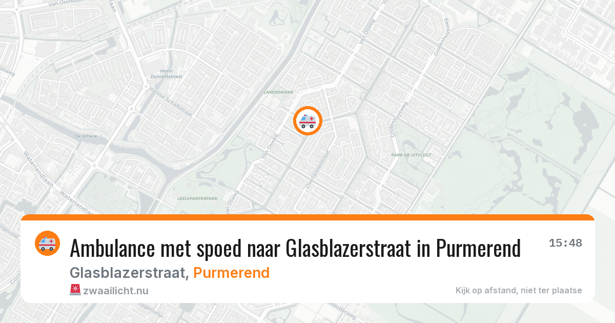 Ambulance met spoed naar Glasblazerstraat in Purmerend — 3 jun 2026
