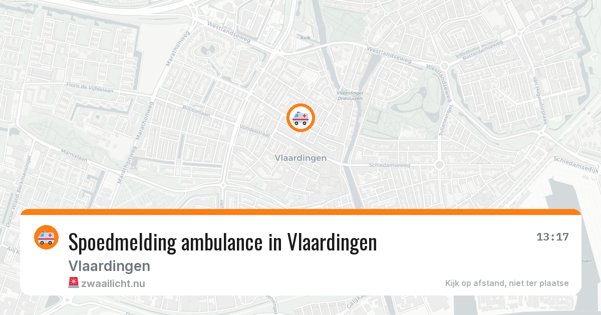 Spoedmelding ambulance in Vlaardingen — 22 mrt 2026