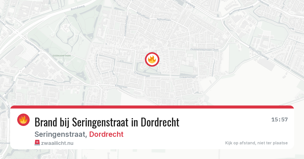Brand bij Seringenstraat in Dordrecht — 2 jun 2026