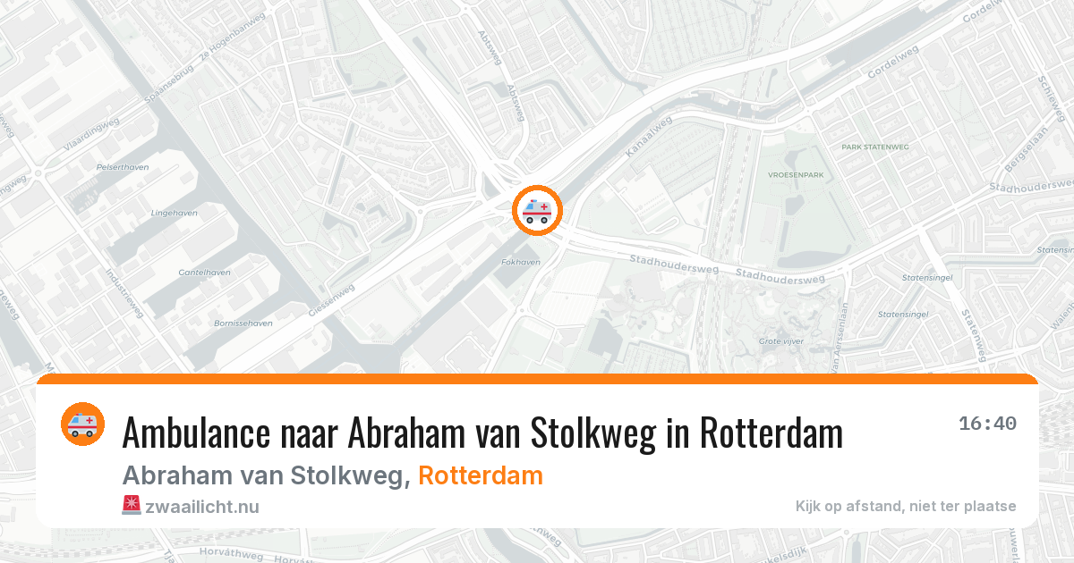 Ambulance naar Abraham van Stolkweg in Rotterdam — 26 jul 2026