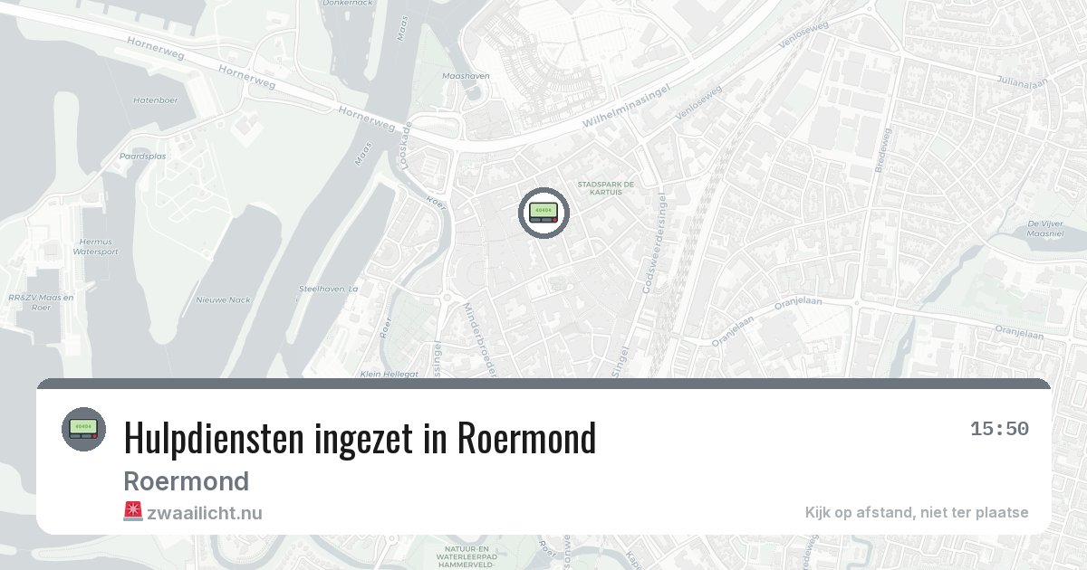 Hulpdiensten ingezet in Roermond — 21 jul 2026 | 🚨 Zwaailicht.nu