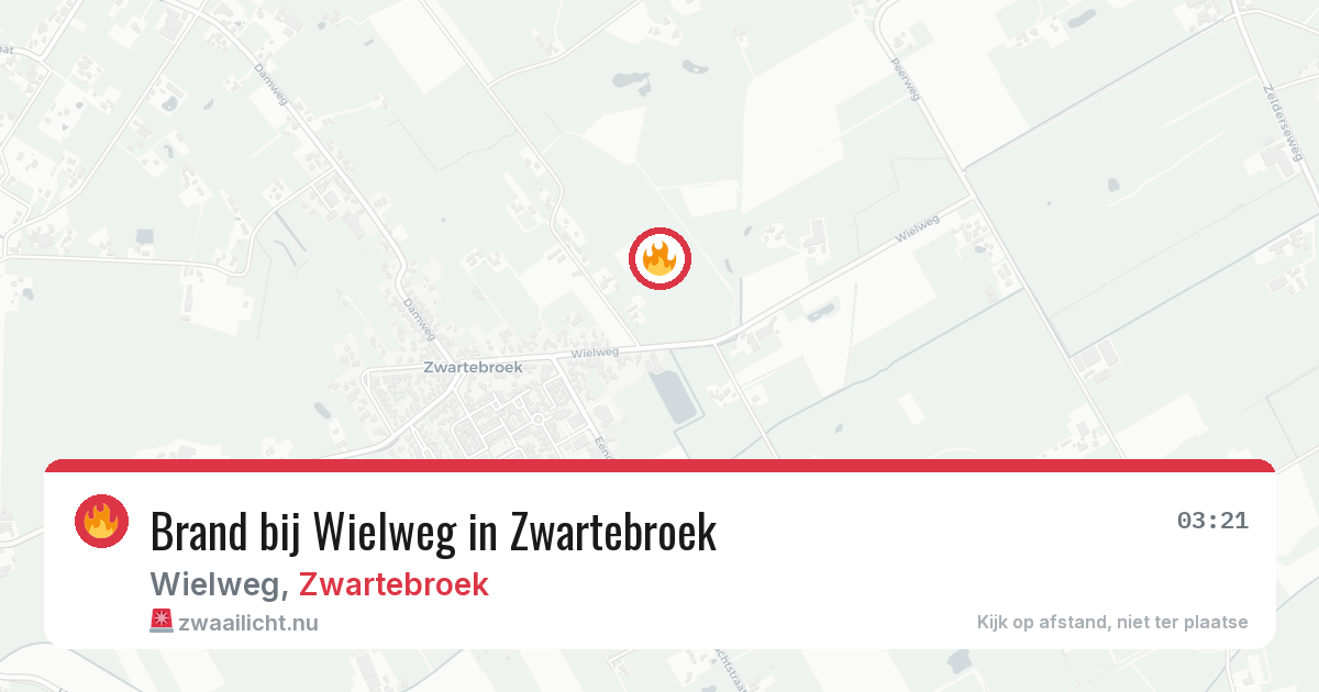 Brand bij Wielweg in Zwartebroek — 28 jun 2026