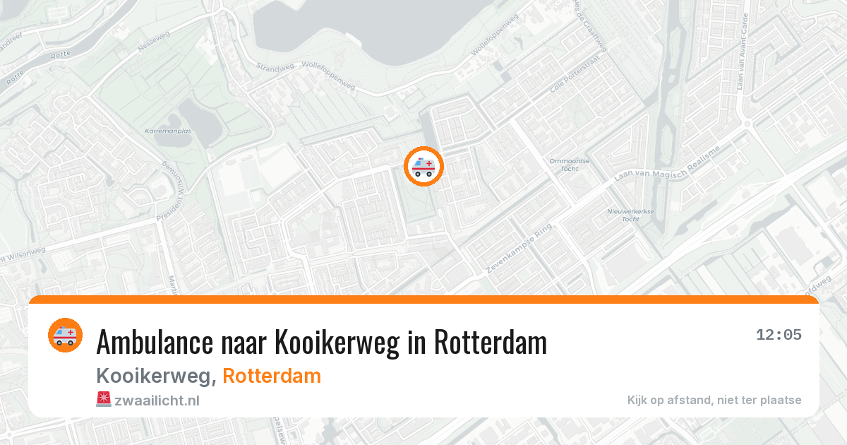 Ambulance naar Kooikerweg in Rotterdam — 9 mei 2026