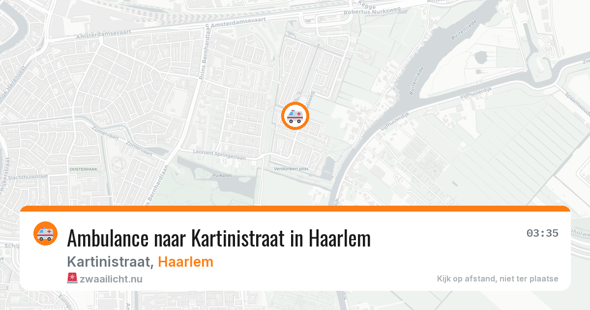 Ambulance naar Kartinistraat in Haarlem — 25 jul 2026