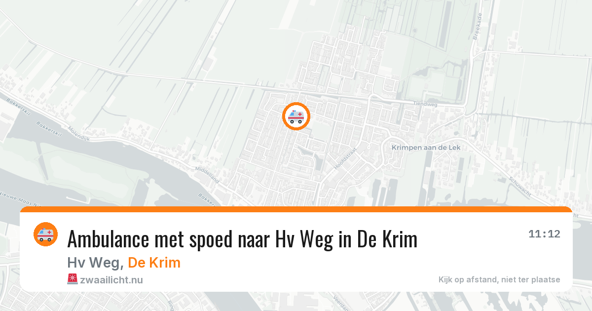 Ambulance met spoed naar Hv Weg in De Krim — 17 mei 2026