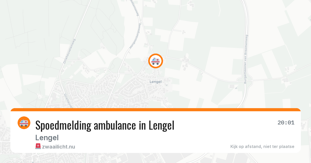 Spoedmelding ambulance in Lengel — 25 mei 2026