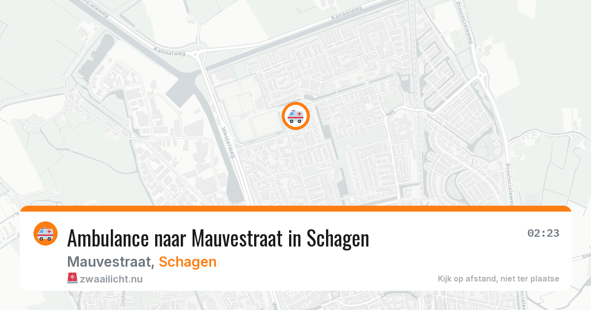 Ambulance naar Mauvestraat in Schagen — 12 jul 2026