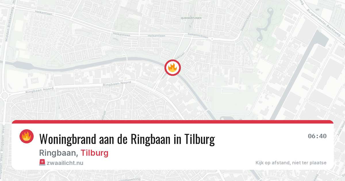 Woningbrand aan de Ringbaan in Tilburg — 9 mei 2026
