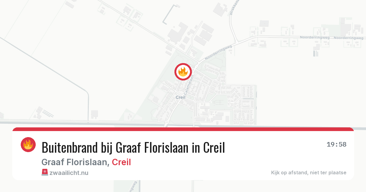 Buitenbrand bij Graaf Florislaan in Creil — 23 feb 2026