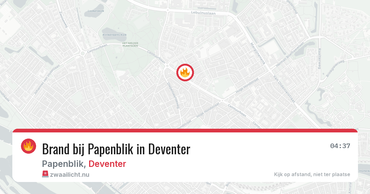 Brand bij Papenblik in Deventer — 25 apr 2026