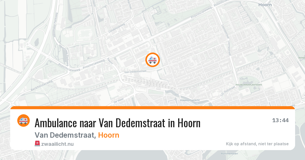 Ambulance naar Van Dedemstraat in Hoorn — 28 apr 2026