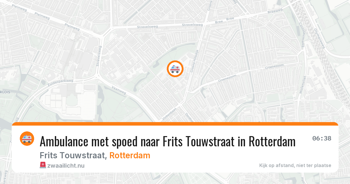Ambulance met spoed naar Frits Touwstraat in Rotterdam — 11 mei 2026