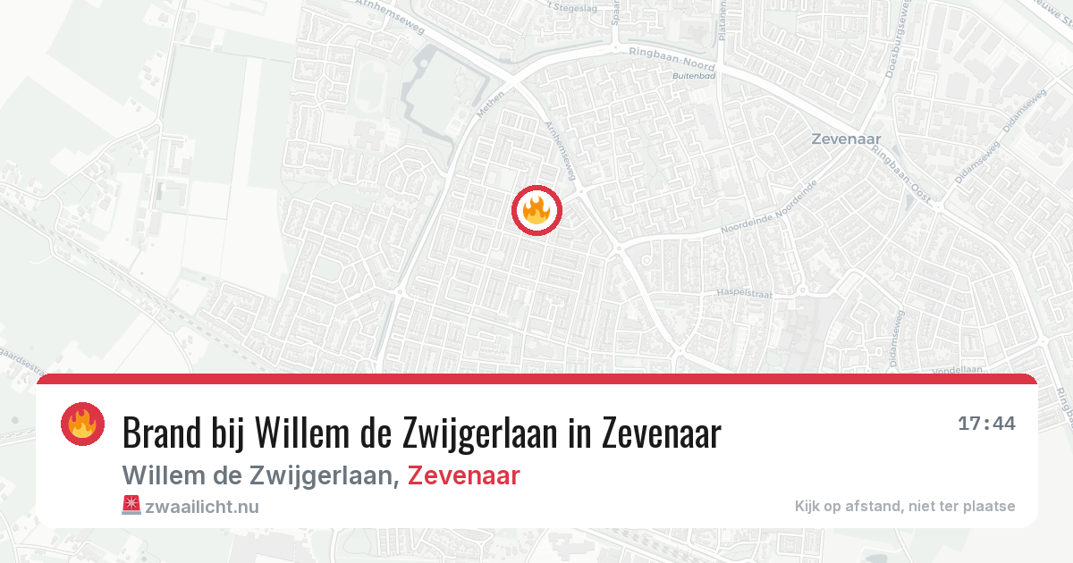 Brand bij Willem de Zwijgerlaan in Zevenaar — 29 mei 2026