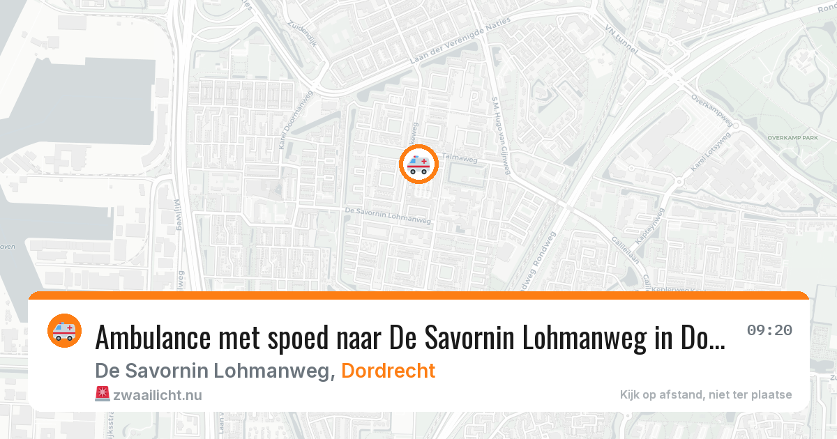 Ambulance met spoed naar De Savornin Lohmanweg in Dordrecht — 12 apr 2026
