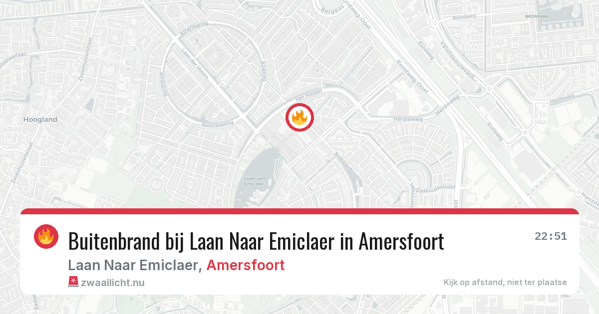 Buitenbrand bij Laan Naar Emiclaer in Amersfoort — 19 jul 2026