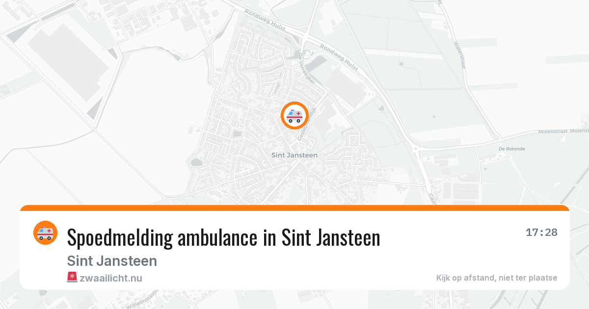 Spoedmelding ambulance in Sint Jansteen — 14 mrt 2026