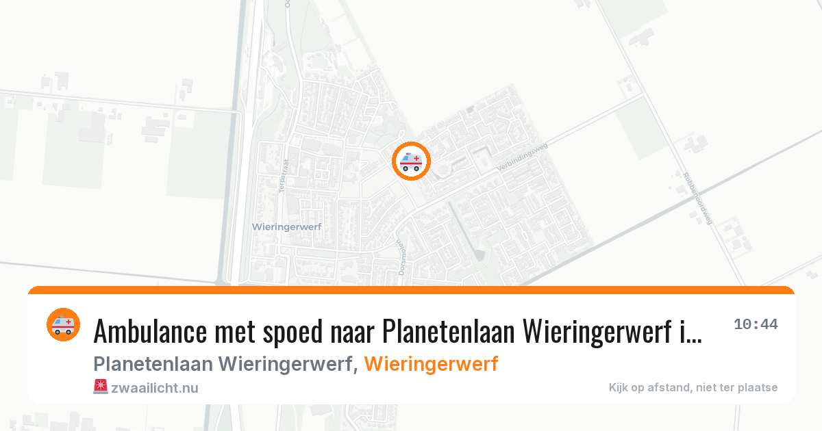 Ambulance met spoed naar Planetenlaan Wieringerwerf in Wieringerwerf — 18 jan 2026