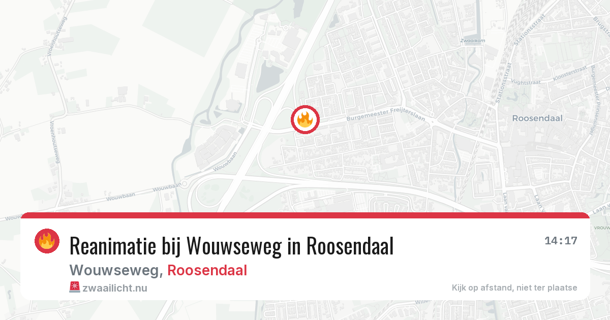 Reanimatie bij Wouwseweg in Roosendaal — 16 jul 2026