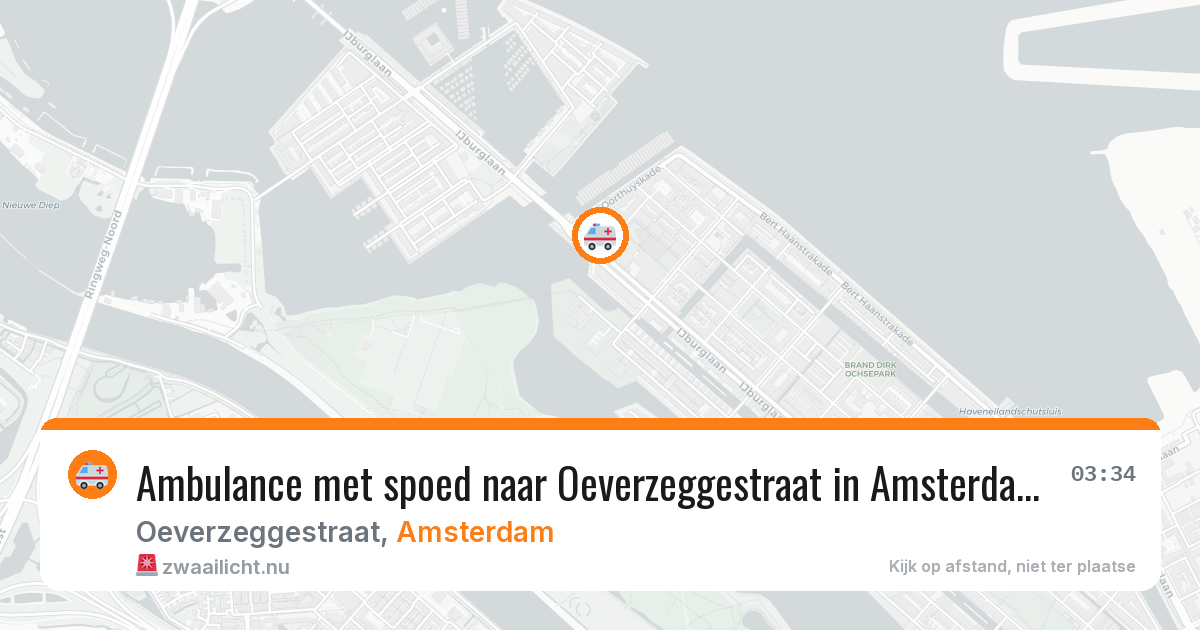 Ambulance met spoed naar Oeverzeggestraat in Amsterdam — 20 mei 2026