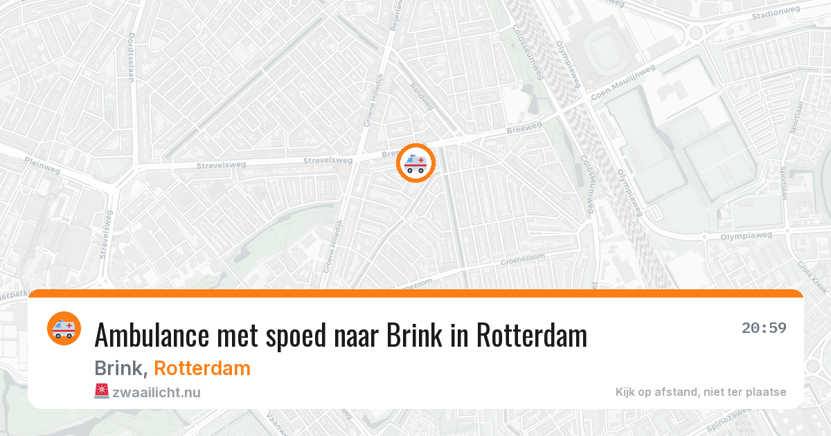 Ambulance met spoed naar Brink in Rotterdam — 14 jul 2026