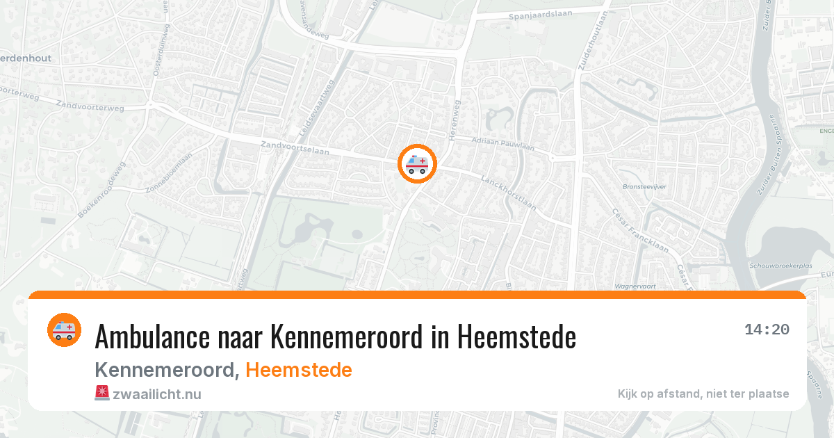 Ambulance naar Kennemeroord in Heemstede — 22 jul 2026