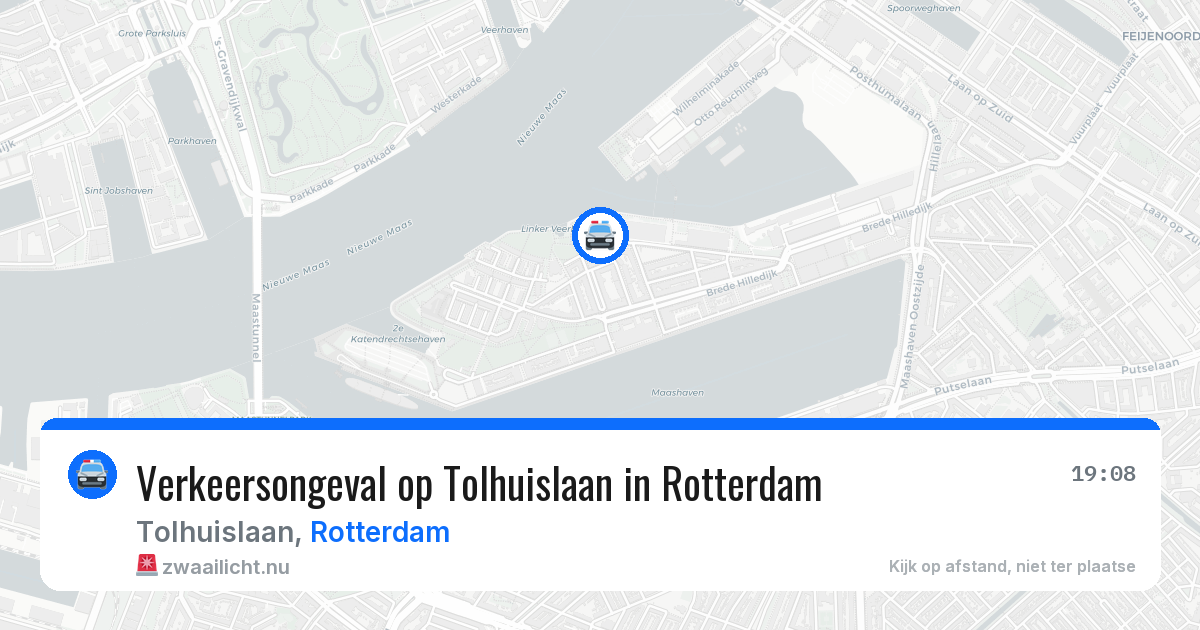 Verkeersongeval op Tolhuislaan in Rotterdam — 21 jul 2026