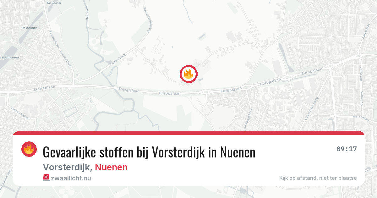 Gevaarlijke stoffen bij Vorsterdijk in Nuenen — 4 jun 2026