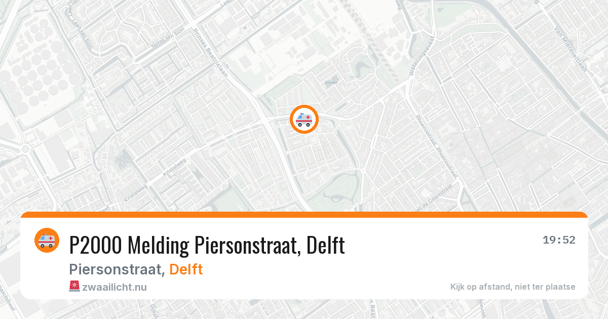 P2000 Melding Piersonstraat, Delft — 12 apr 2026