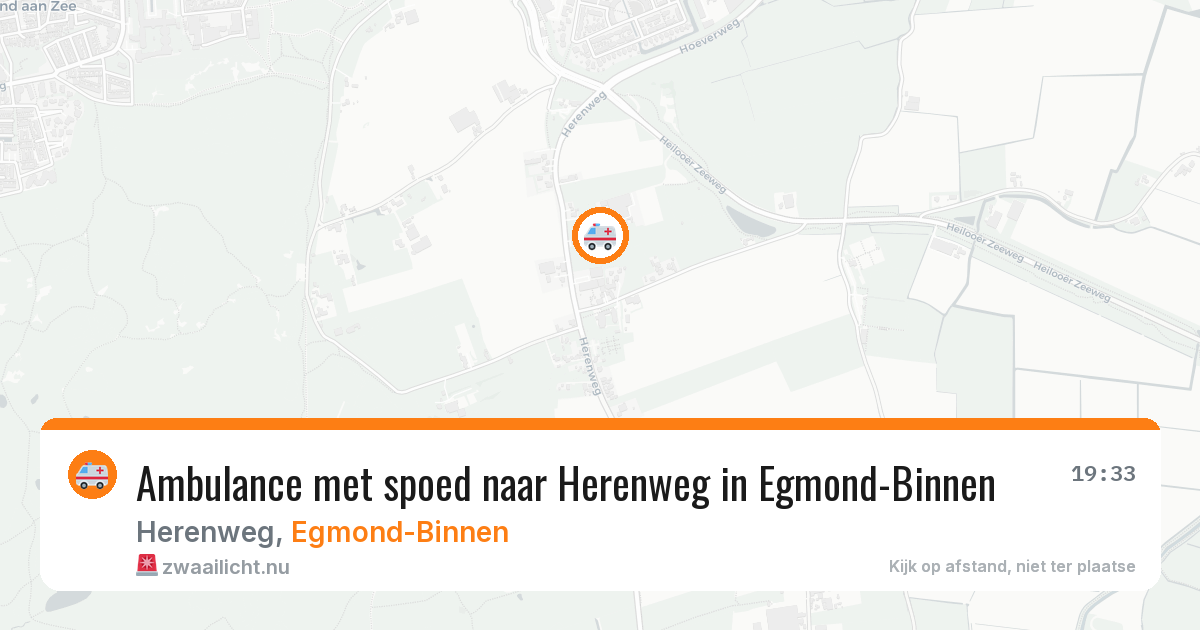 Ambulance met spoed naar Herenweg in Egmond-Binnen — 11 mei 2026