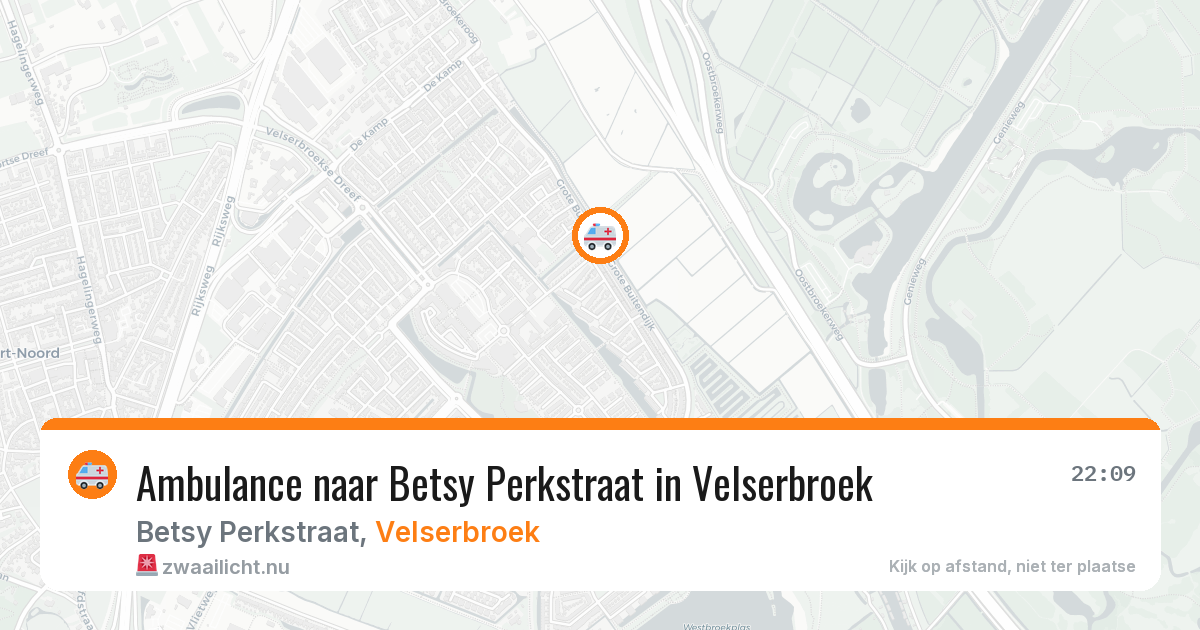 Ambulance naar Betsy Perkstraat in Velserbroek — 29 mei 2026
