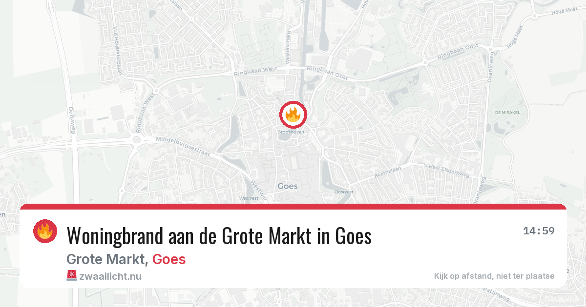Woningbrand aan de Grote Markt in Goes — 7 mei 2026