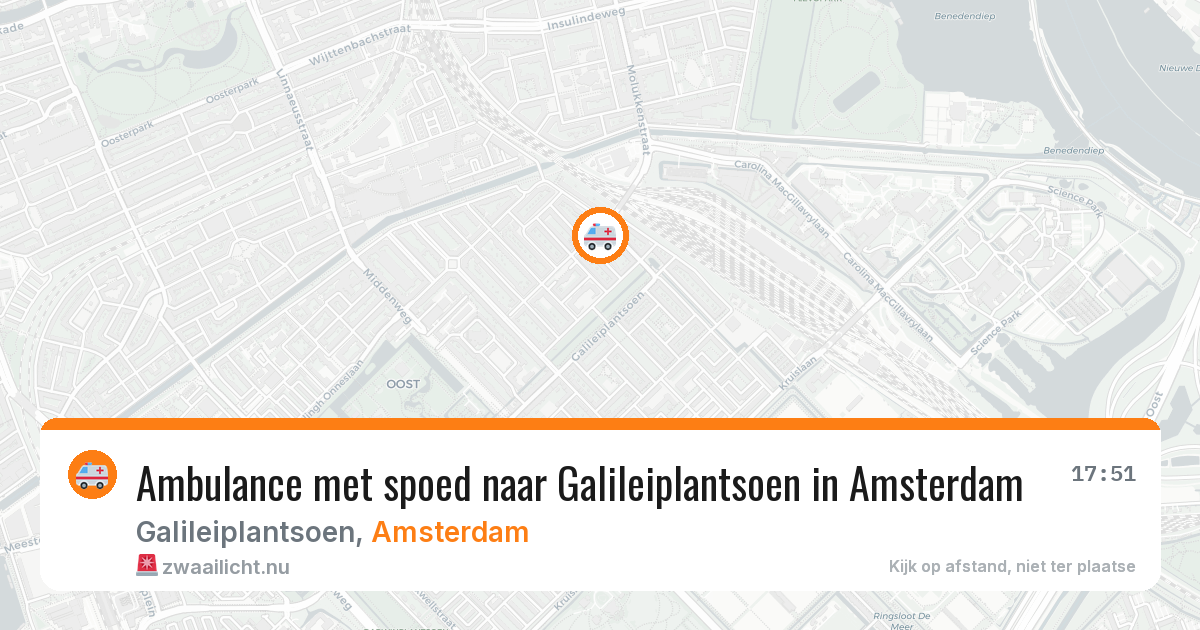 Ambulance met spoed naar Galileiplantsoen in Amsterdam — 11 jul 2026