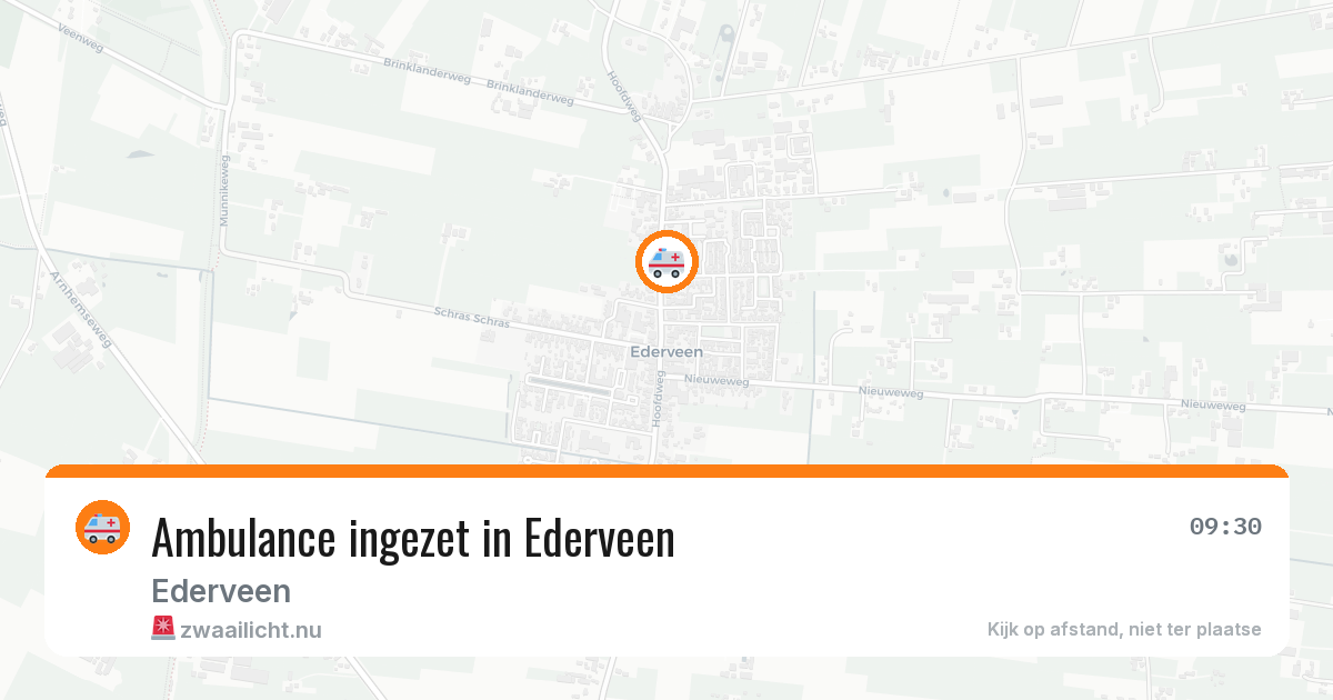 Ambulance ingezet in Ederveen — 31 mrt 2026