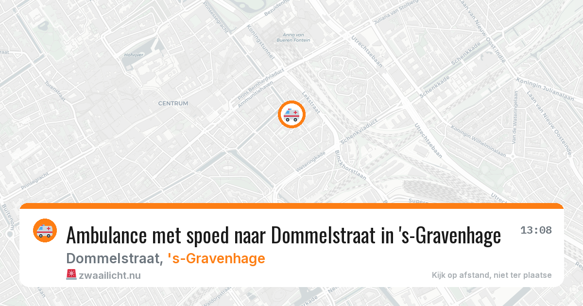 Ambulance met spoed naar Dommelstraat in 's-Gravenhage — 17 jul 2026