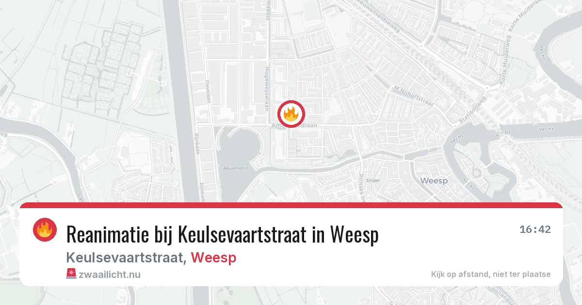 Reanimatie bij Keulsevaartstraat in Weesp — 19 jul 2026