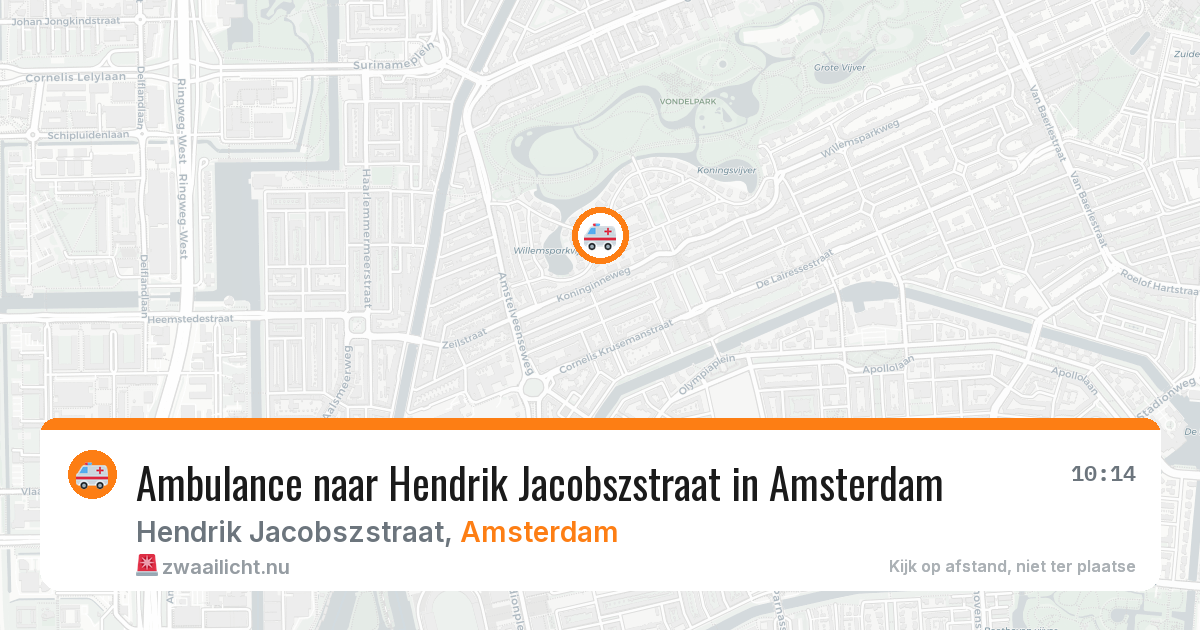 Ambulance naar Hendrik Jacobszstraat in Amsterdam — 18 mei 2026