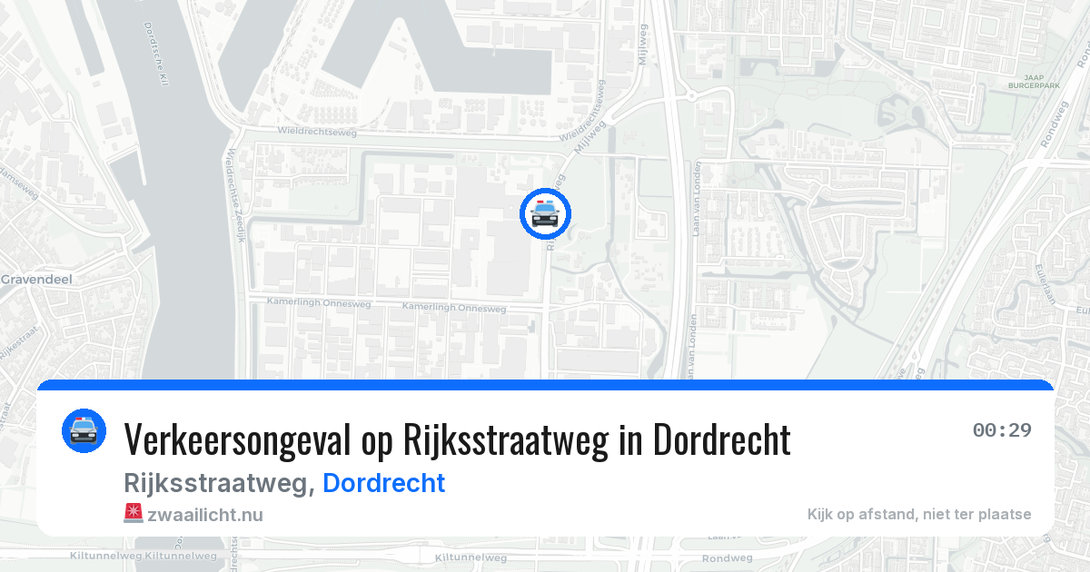 Verkeersongeval op Rijksstraatweg in Dordrecht — 25 jul 2026